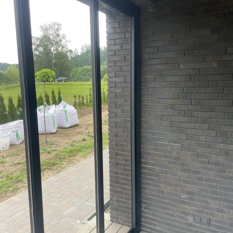 2000x2100, 2-track, 2-part sliding aluminum-glass terrace enclosure system